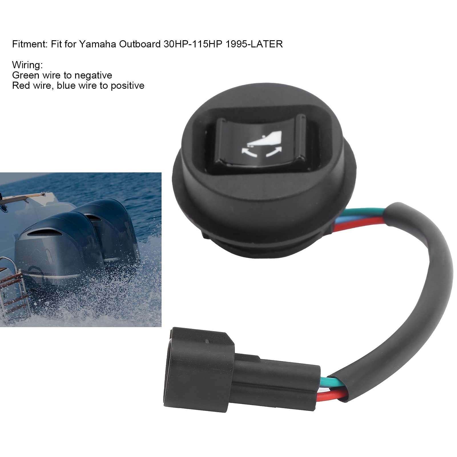 Trim a 3 Pin e, 63D‑82563‑10‑00 Adatto per Interruttore Trim Gruppo Interruttore Inclinazione 150 CV Fuoribordo 30 CV‑115 CV 1995‑LATER
