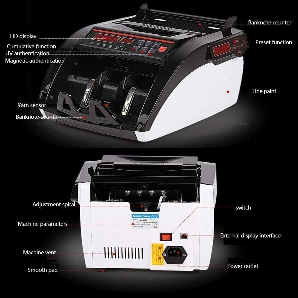 紙幣カウンター マネーカウンター 紙幣計数機 紙幣検出器付き ビジネスグレード 紙幣検出器付き 人民元 台湾ドル 香港ドル 米ドル  マネーカウンター検出 ビジネスグレードの紙幣検出器付きマネーカウンター、人民元、台湾ドル、香港ドル、米ドル、ユーロ、日本円などの ...