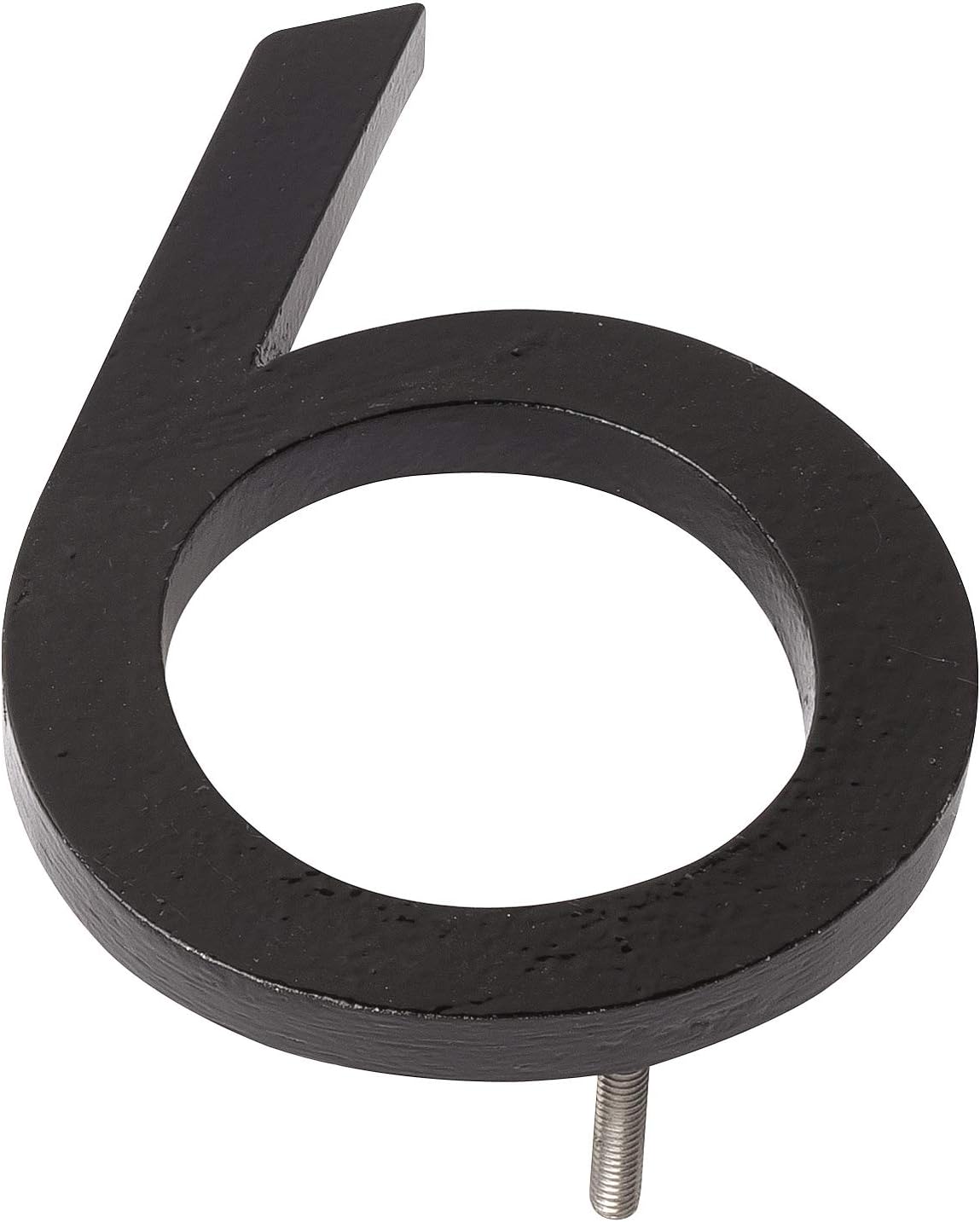 Montague Metal Products MHN-08-6-F-BK1 Floating House Number, 8" x 5.81" x 0.375", Black