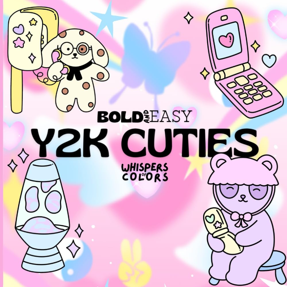 Y2K cuties coloring book by whispers of colors