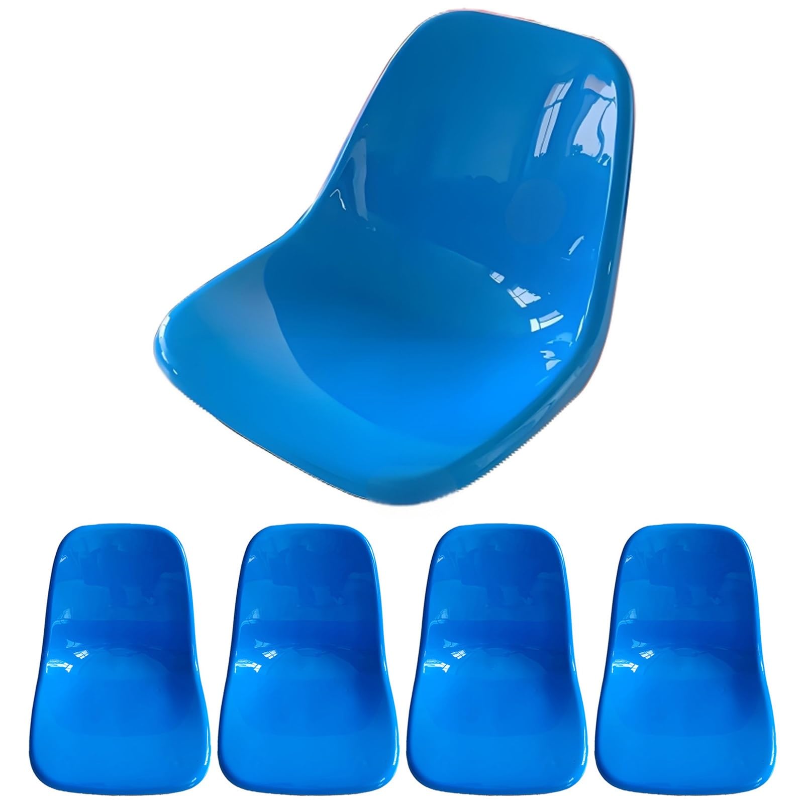Sillas de plástico para sala de espera y jardín con respaldo duradero pack de 5
