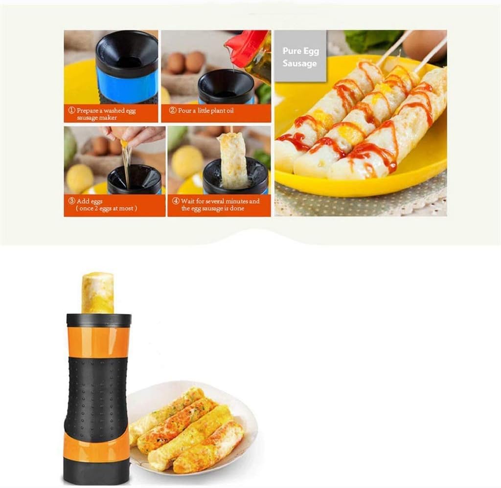 Egg Roll Machine-Creative Egg Roll Maker Egg Roll Machine Hot Dog Master Cooking Machine Egg Boiler Cooker(Orange)