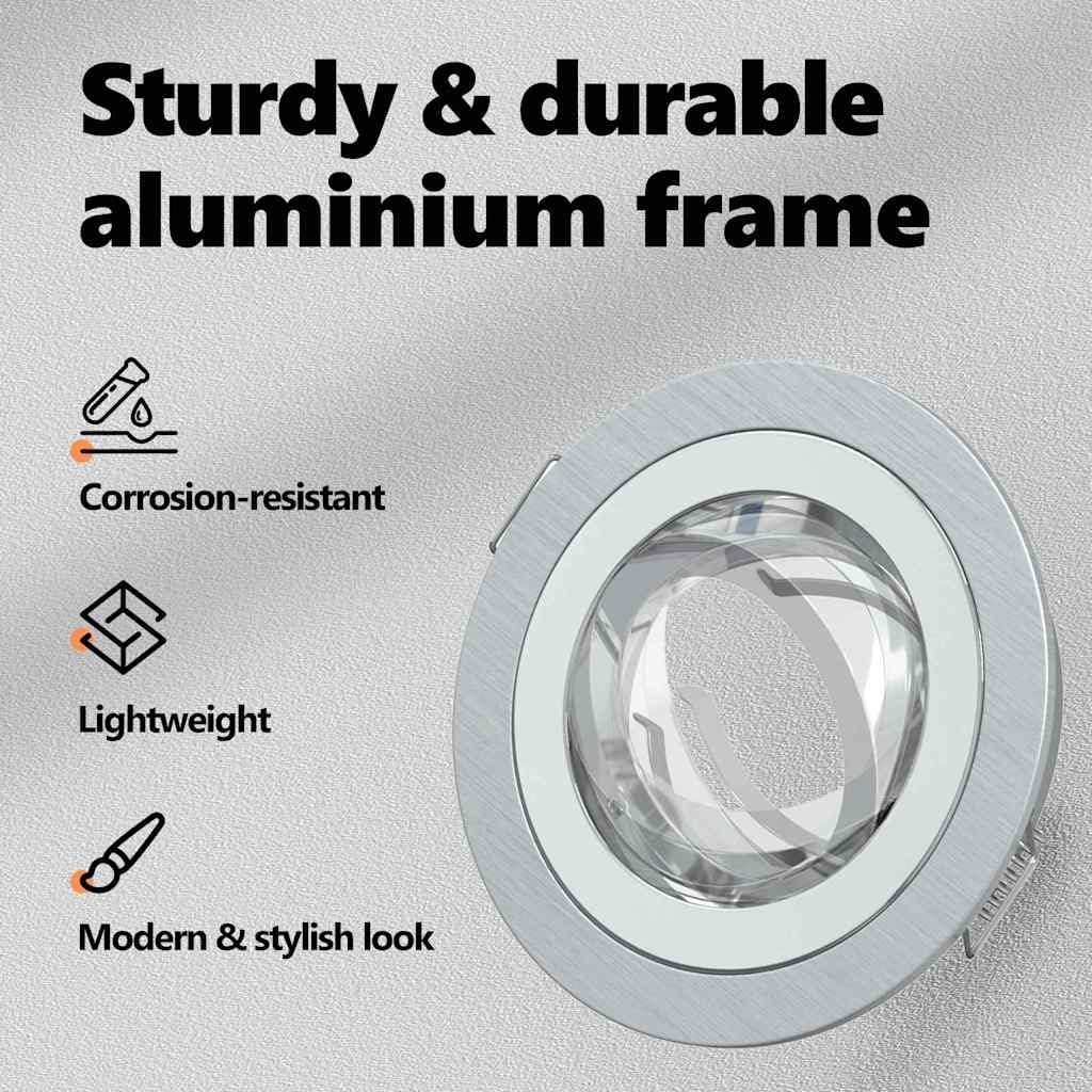 vidaXL Reflektor 24 szt. srebrny 9 x 9 x 2 cm Aluminium