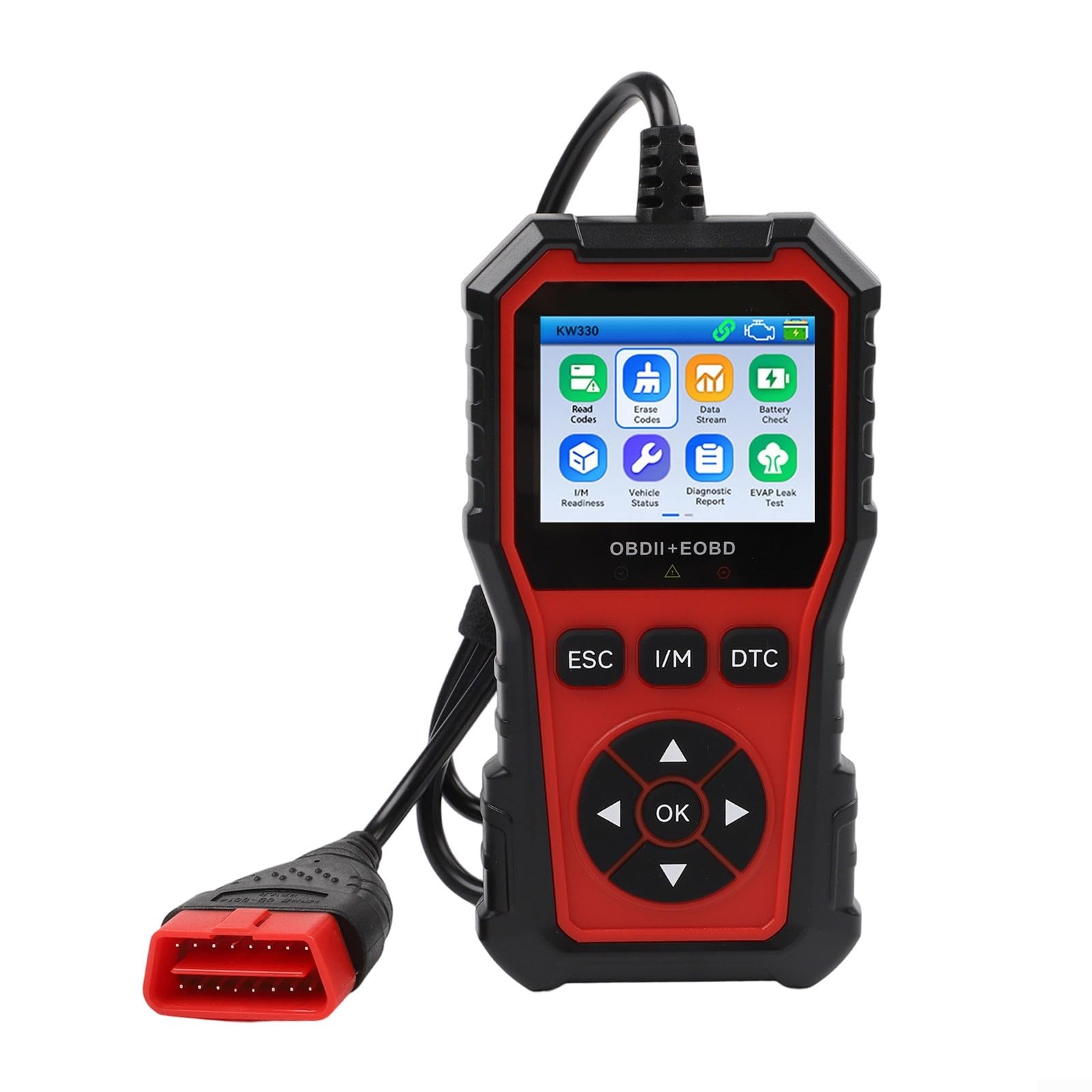 Escáner OBD2 Kw330 para revisar el motor de su coche antes de viajar