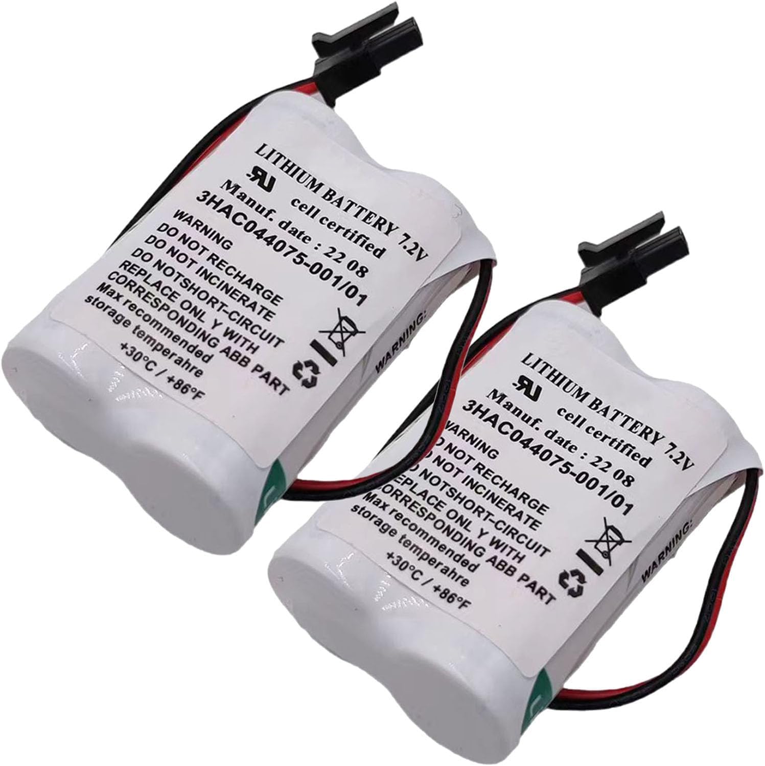 (2-Pcs 3HAC044075-001/01 7.2V 3600mAh...