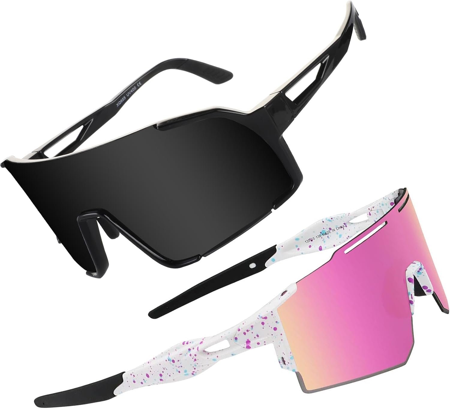 OULAIQI Cycling Glasses Baseball Sunglasses for Men Women Youth UV400 Protection for Running Softball Golf Sports Sunglasses