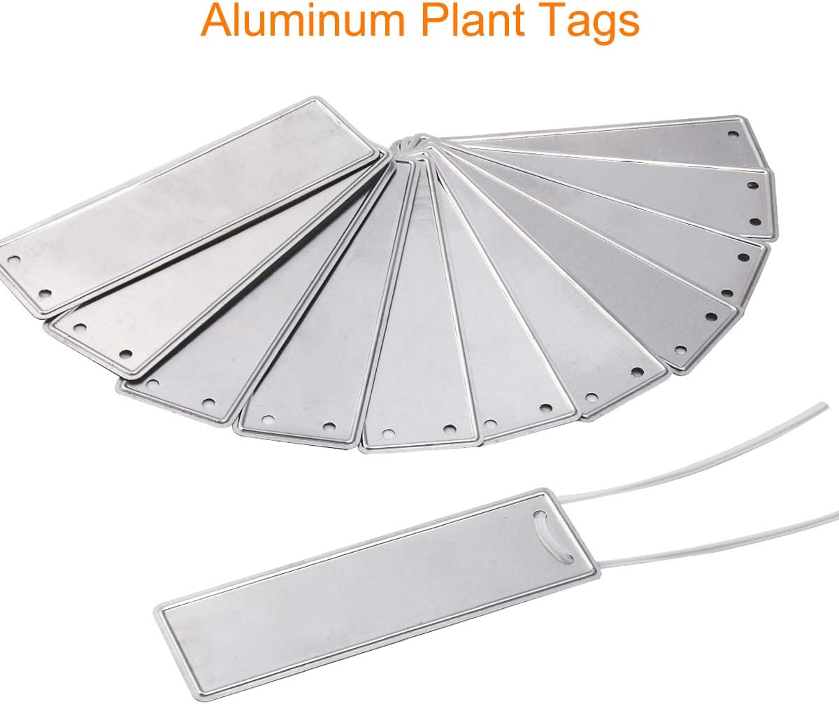 Buy Coolrunner Plant Labels, Aluminum Plant Tags with 6 Inch Wires (100