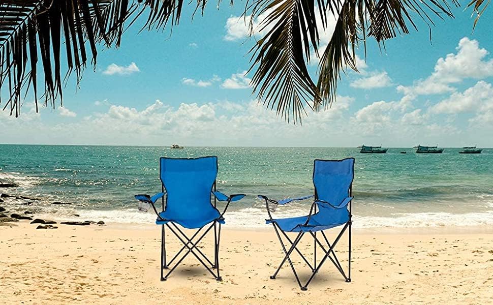 Image of DONDA Folding Camping Chairs - Lightweight, Portable Chair for Beach, Lawn, Outdoor Sports