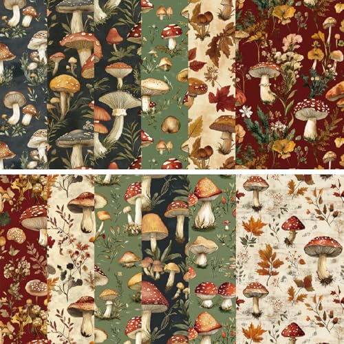 24 Sheets Floral Scrapbook Paper, 6x6 Inch Vintage Flower Craft Paper for DIY Card Making, Decoupage, Scrapbooking Supplies (12 Designs)