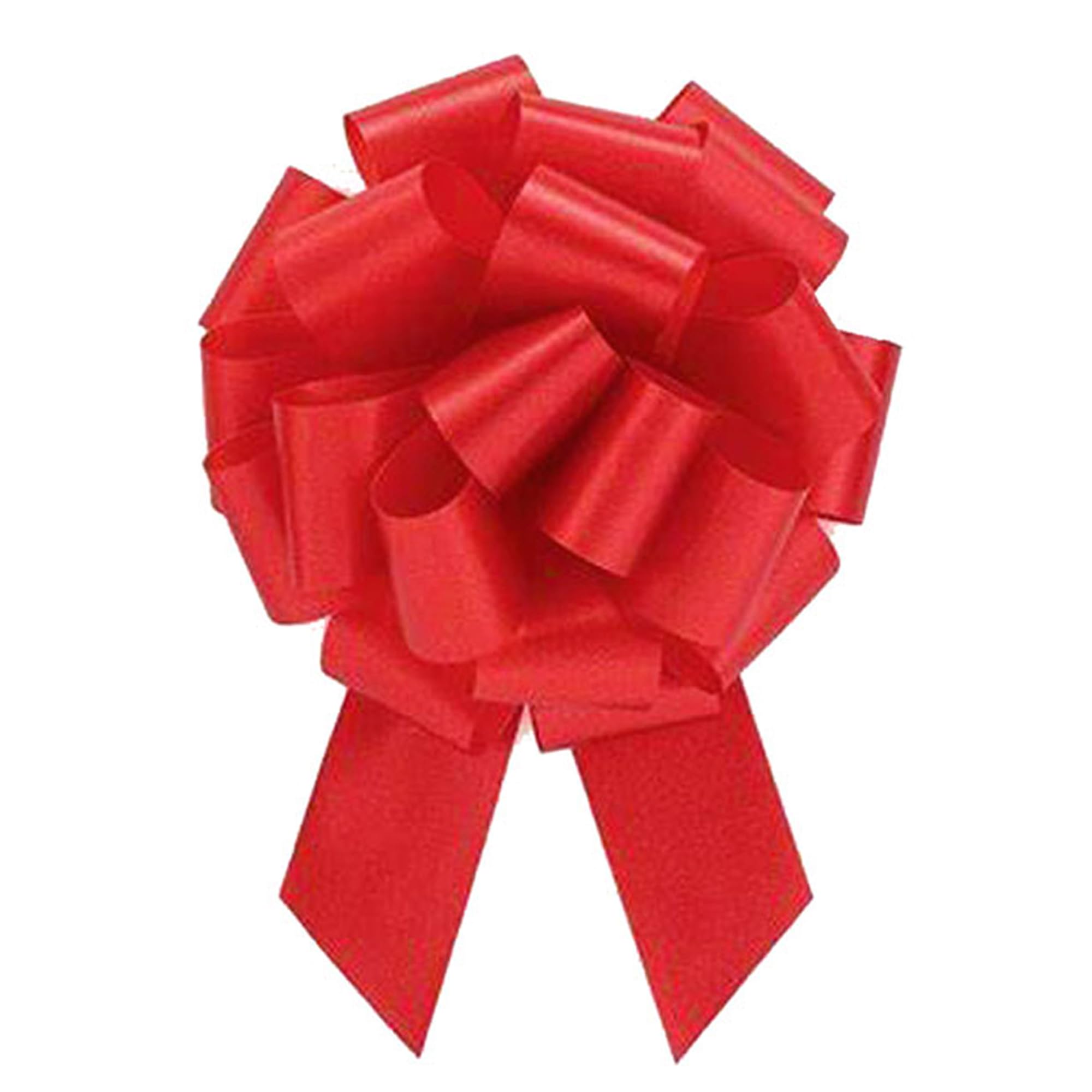 Hampabox Red Pull Bows For Gift Baskets, Hampers, Christmas, Floristry, Party Decor, Church Pews, Balloon Decor (32Mm / 50Mm - Pack Of 10) (32Mm (11Cm Diameter))