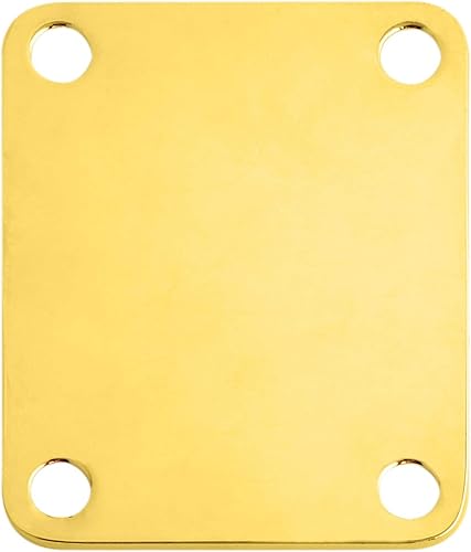 Miniatura 21 de Metallor Placa de cuello para guitarra eléctrica, 4 agujeros con tornillos, compatible con Strat Tele Style Electric Guitar Bass Parts Replacement CR