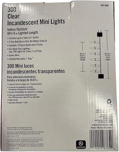 Miniatura 3 de 300 mini luces, 68 pies 6 pulgadas de longitud iluminada
