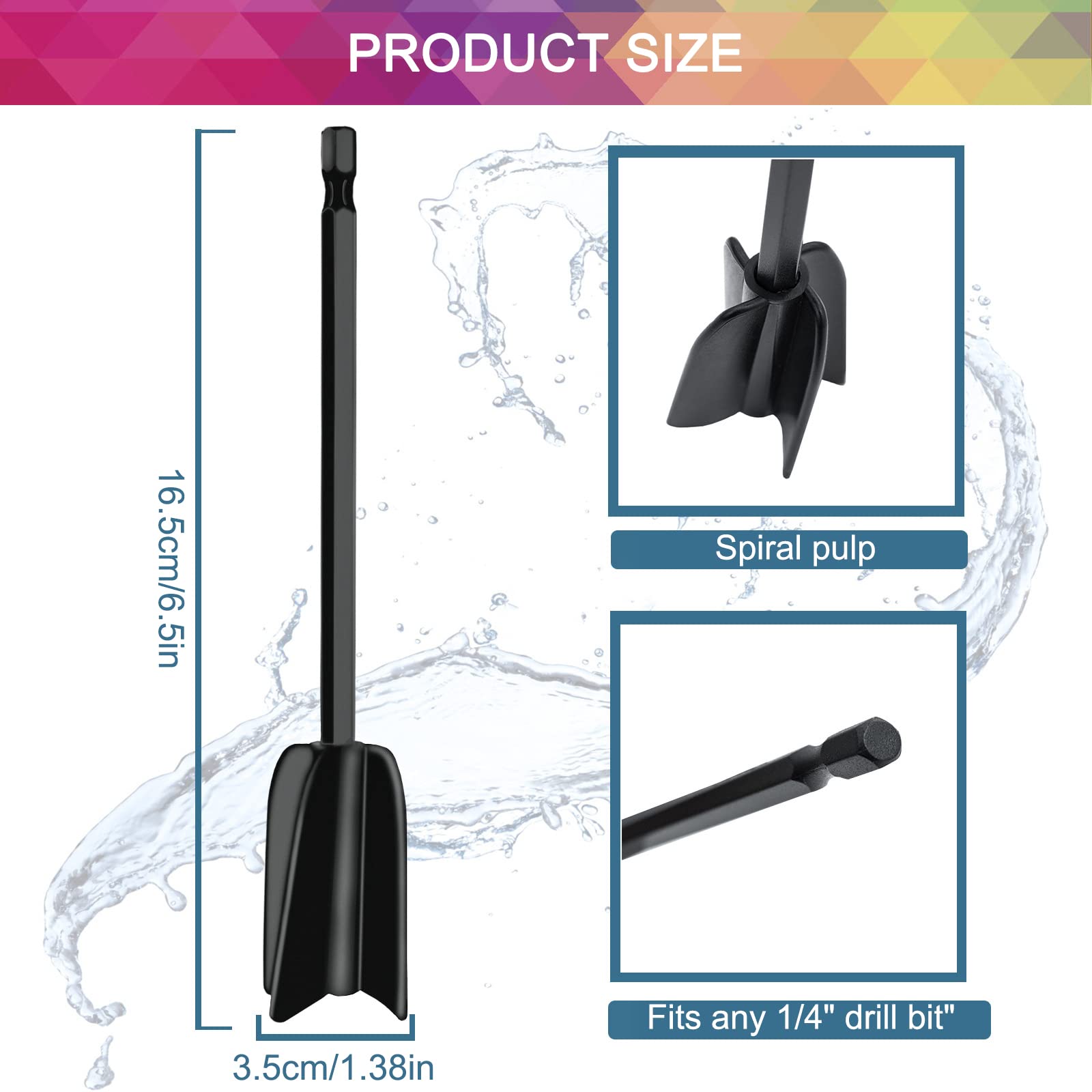 LONGHAO Mixer Aufsätze Für Bohrmaschine - 4-teiliges Set Zum Rühren Von Farbe & Harz