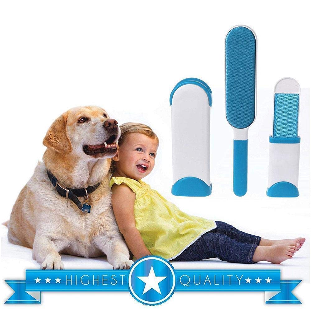 SEAHAVEN Pet Fur and Lint Remover Pet Hair Remover Multi-Purpose Double Sided Self-Cleaning and Reusable Pet Fur Remover Magic Clean Clothing, Furniture, Home Clean Brush Set