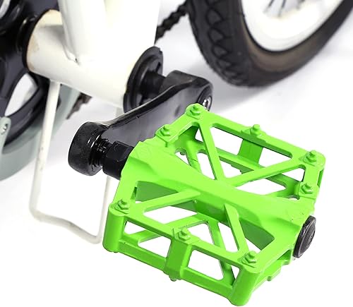 Miniatura 3 de Pedales de aluminio, 3 colores brillantes, 1 par de pedales de aluminio duraderos, antideslizantes, plataforma plana, pedal de bicicleta MTB, para