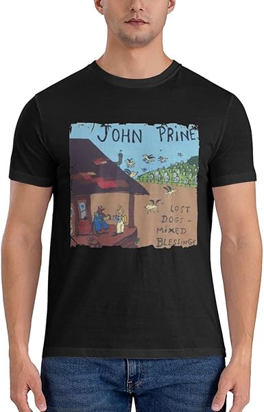 Amazon.com: John Prine T Shirt Men's O Neck Short Sleeve Tees Fashion T  Shirt Black Medium : Clothing, Shoes \u0026 Jewelry