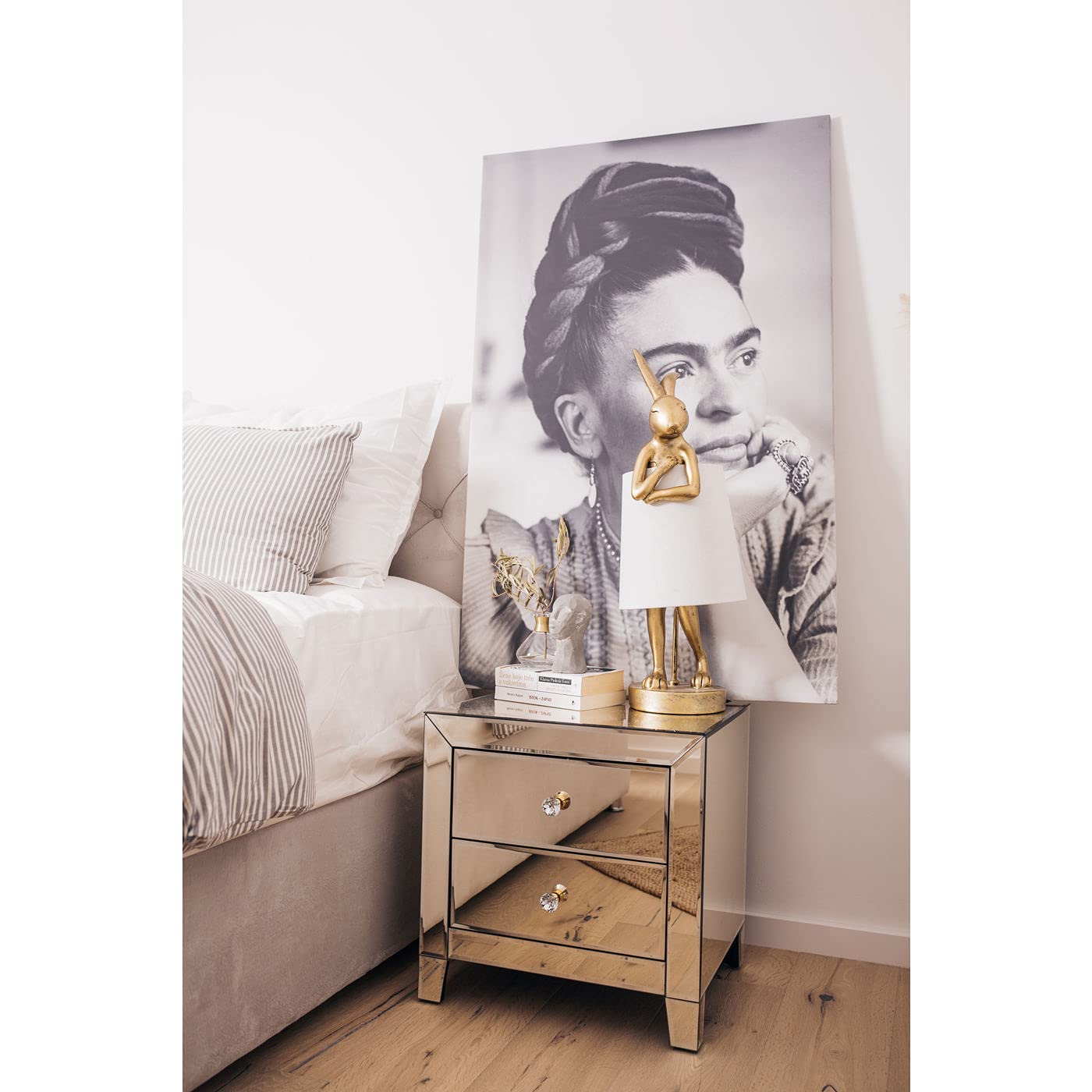 Kare Design lampada da tavolo Animal Rabbit, oro/bianco, 68cm, elegante coniglietto, luce indiretta suffusa, decorazione