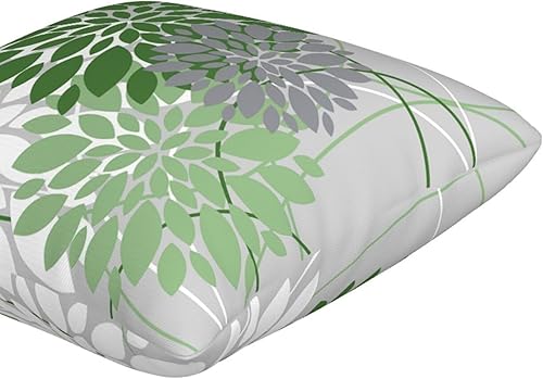 Miniatura 2 de Juego de 2 fundas de almohada Nave de 18 x 18 pulgadas, diseño geométrico floral geométrico y elegante, fundas de cojín cuadradas para decoración