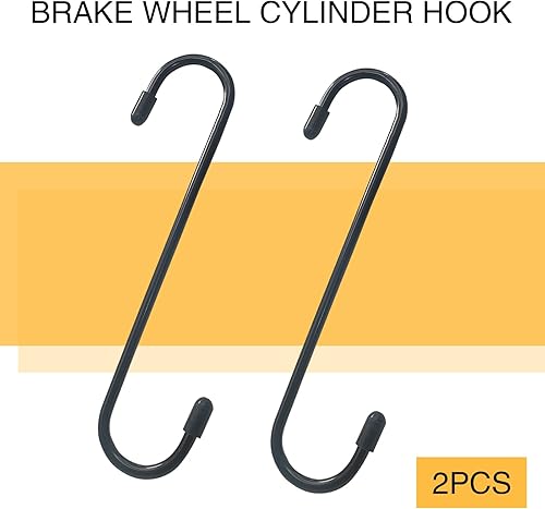 Miniatura 4 de Hawyet 2 PCS S-Shaped Car Brake Cylinder Hooks, 0.7In x 0.2In Metal Automotive Brake Caliper Hanger Hooks Replacements for Mechanics System,