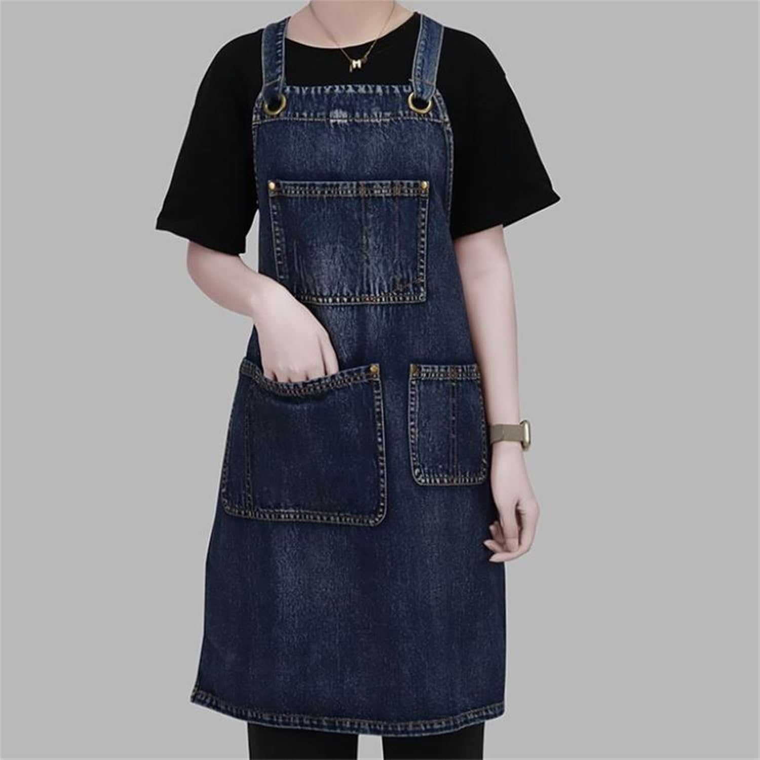 Tool Apron Gardening Work Clothes Simple Cotton Denim Apron Tools for Gardening Baking Working