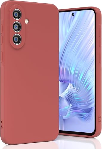 Compatible with Samsung Galaxy A36 5G Case, Liquid Silicone Slim Soft TPU Fit Full Body Protection Shockproof Phone Cover for Galaxy A36 5G 6.7" Hawthorn Red