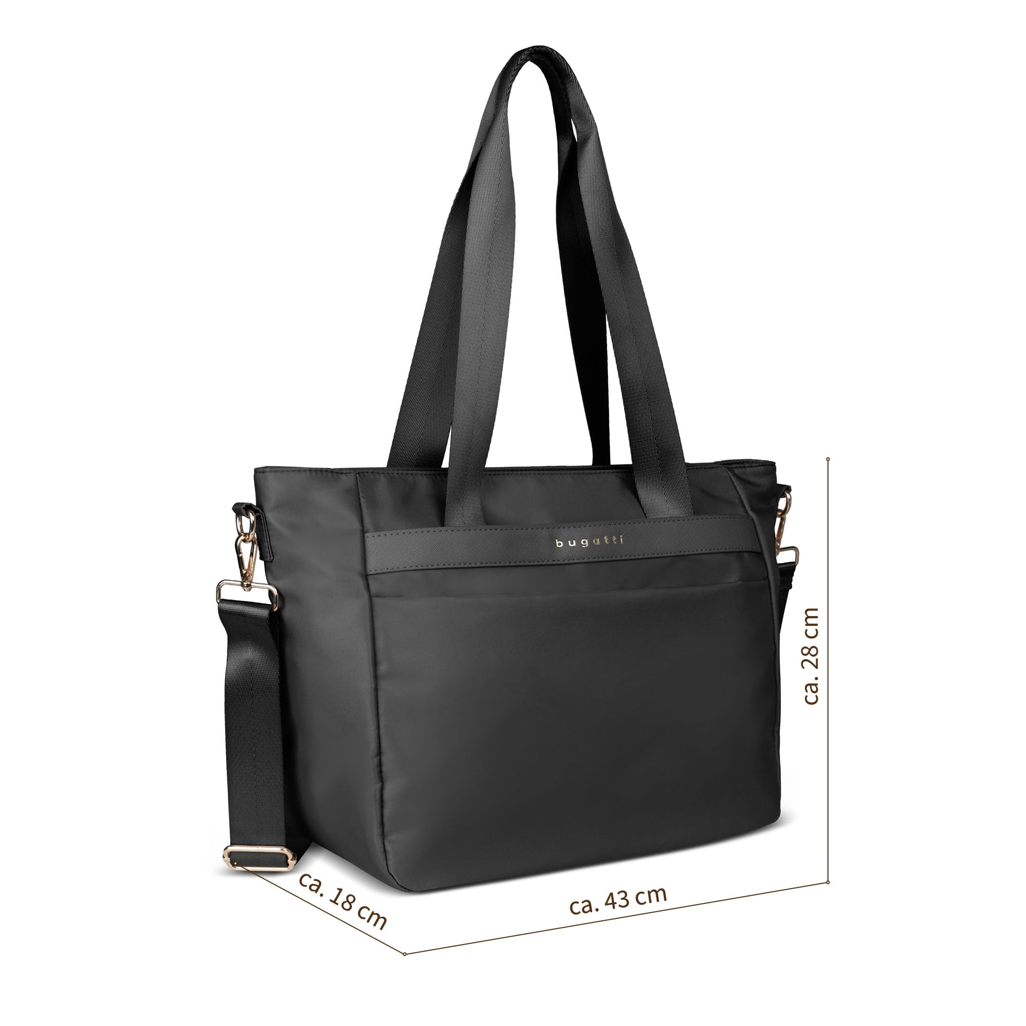 bugatti Mare 2.0 Shopper-Tasche für Damen, leichte & große Tote Bag mit vielen Fächern
