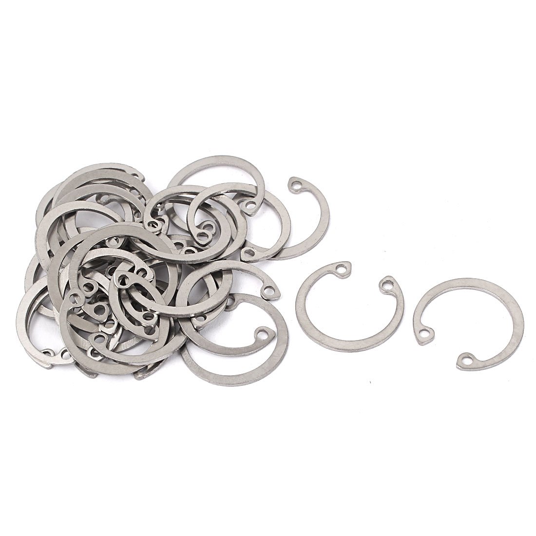 Aexit 24mm Outer Control Cables Diameter C-Clip Design Fasteners Retaining Rings DIN472 Control Cable Accessories 30 Pcs