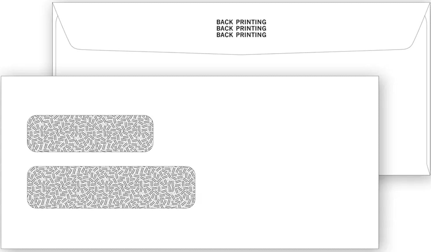 EGP Double Window Security Lined Envelope - 9 x 4 1/8, 250 Envelopes