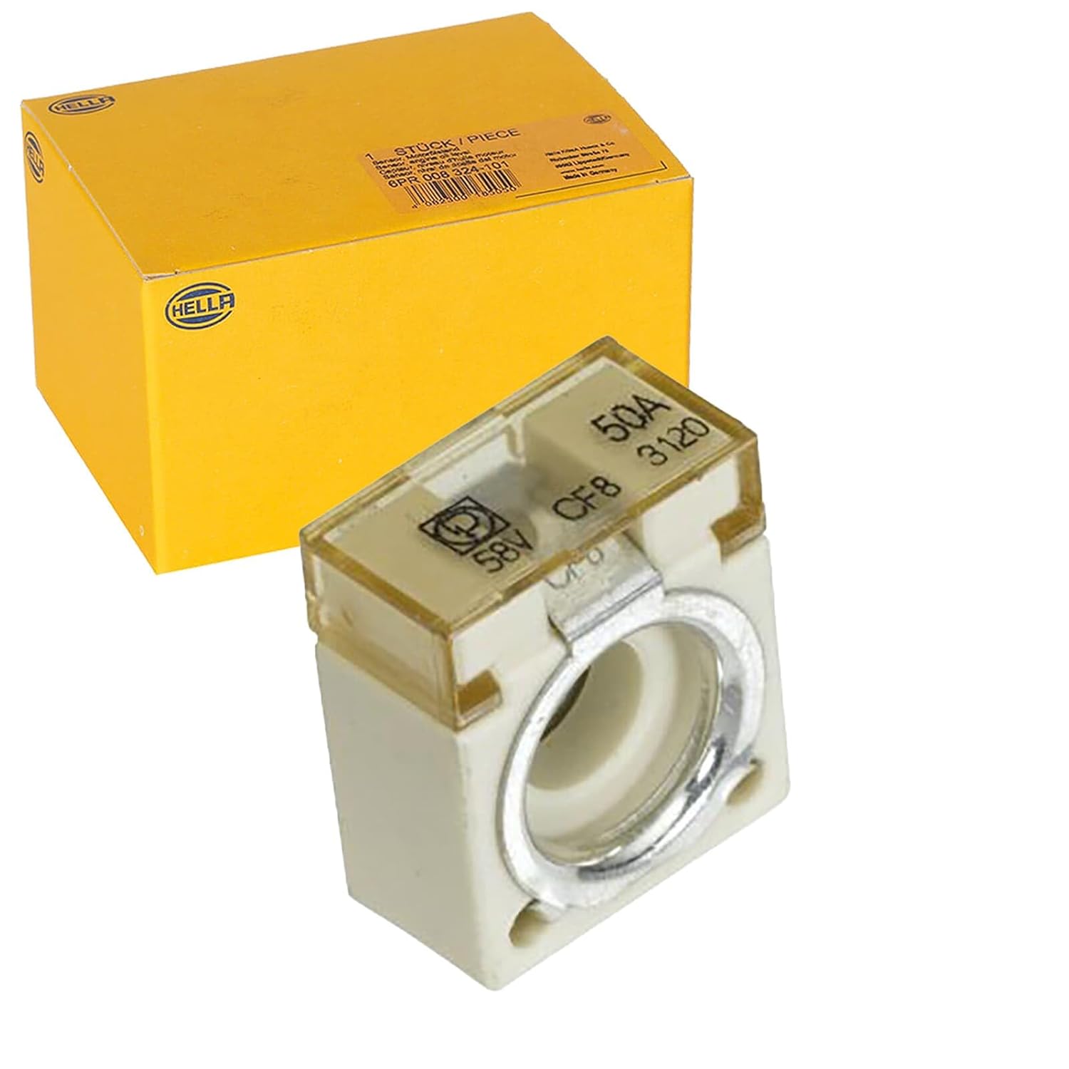 Hella - Fuse - CF8 Fuse/Block Fuse - 50A - Voltage to: 58V - Quantity: 1-8JS 747 876-001