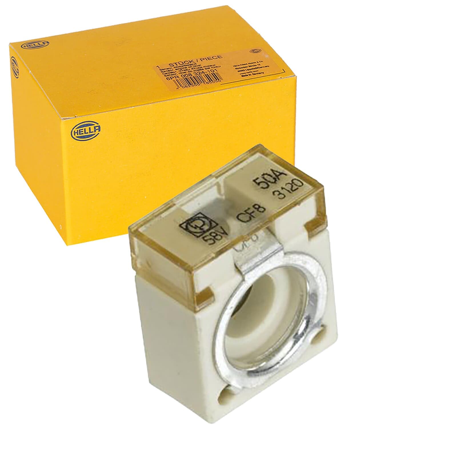 HELLA 8JS 747 876-001 Fuse - CF8 fuse/Block Fuse - 50A - Voltage to: 58V - Quantity: 1