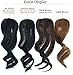 Dsoar 2pcs Wave Side Bangs Real Human Hair Clip in Bangs Wave Fringe Hair Extension(Dark Brown)