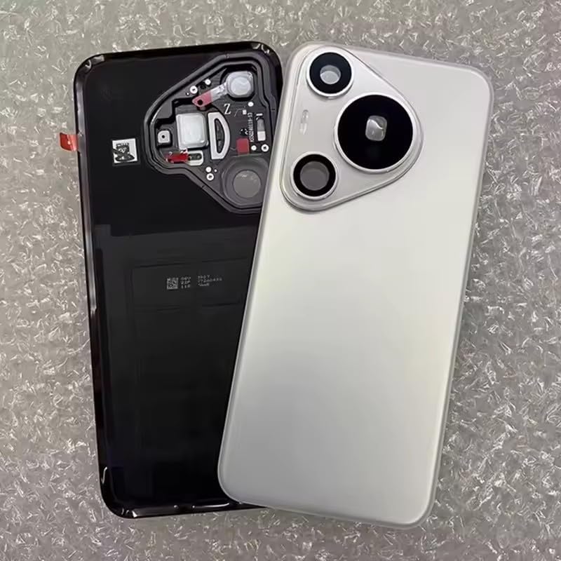 SHOWGOOD Back Cover for Huawei Pura 70 Housing Lid Battery Rear Case + Camera Frame Glass Lens + Adhesive Chassis ﻿ (White)