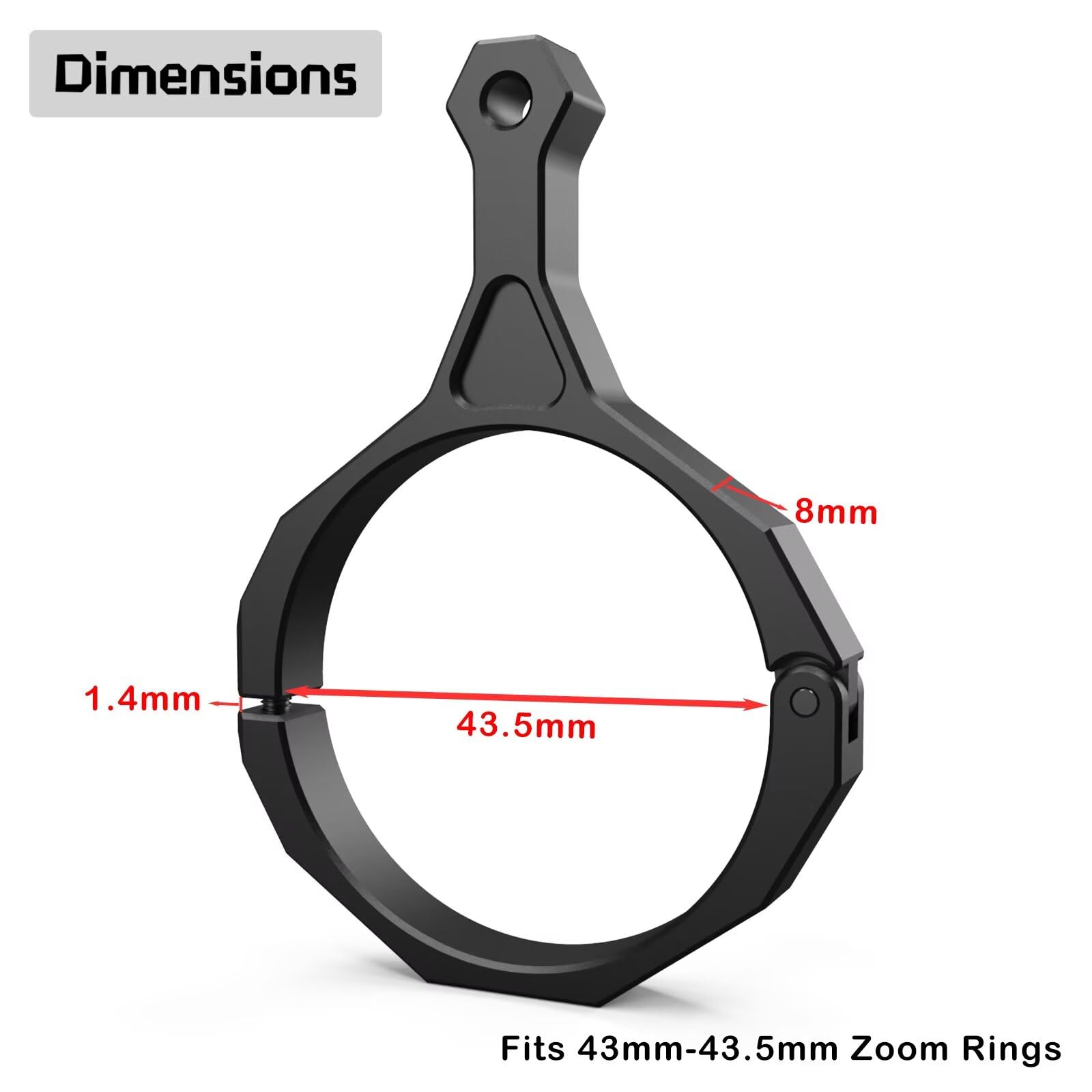 Leva di Regolazione Rapida AGSHOOT Precision per Cannocchiale Compatibile con Anelli 42-46mm