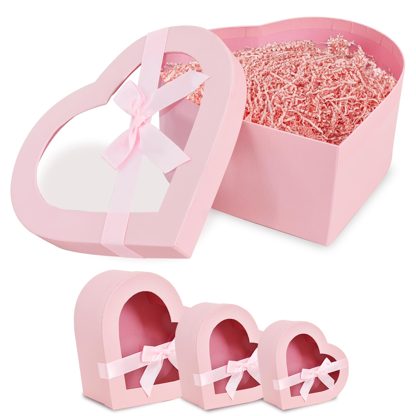 Amazon.com: BEISHIDA Set of 3 Mother's Day Heart Shaped Box for