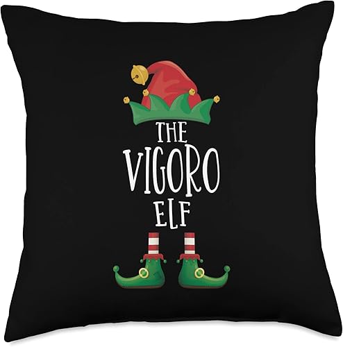 Elf Family Matching Christmas Gifts Vigoro Shirt Family Matching Pajamas Group Christmas Elf Throw Pillow, 18x18, Multicolor disponible en Yaxa Venezuela