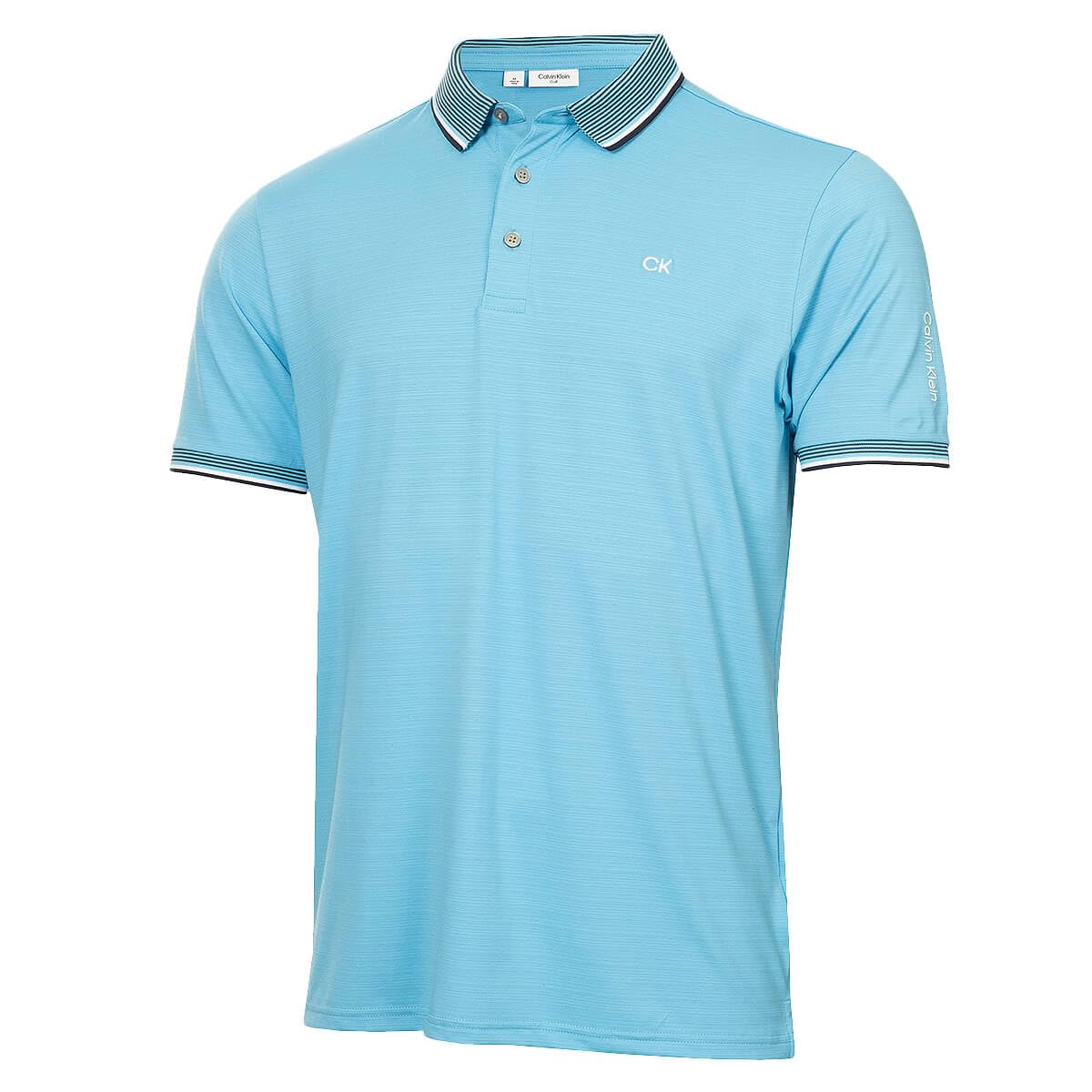 Calvin Klein Mens Rockland Polo Shirt - Aquarius - L