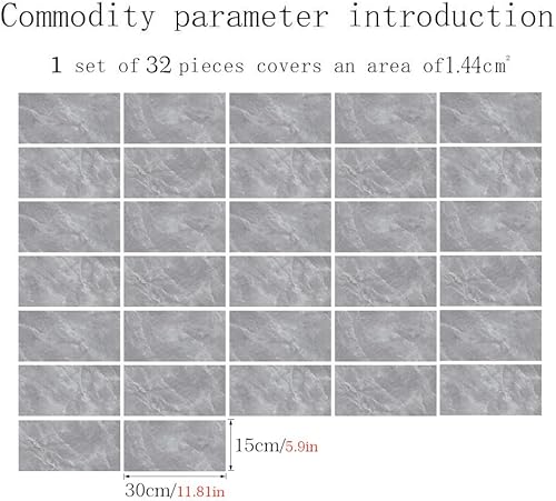 Miniatura 4 de Azulejo de despegar y pegar, impermeable, para cocina, azulejos de mármol 3D, autoadhesivos, azulejos de pared de PVC, azulejos de bricolaje, 11.8 x
