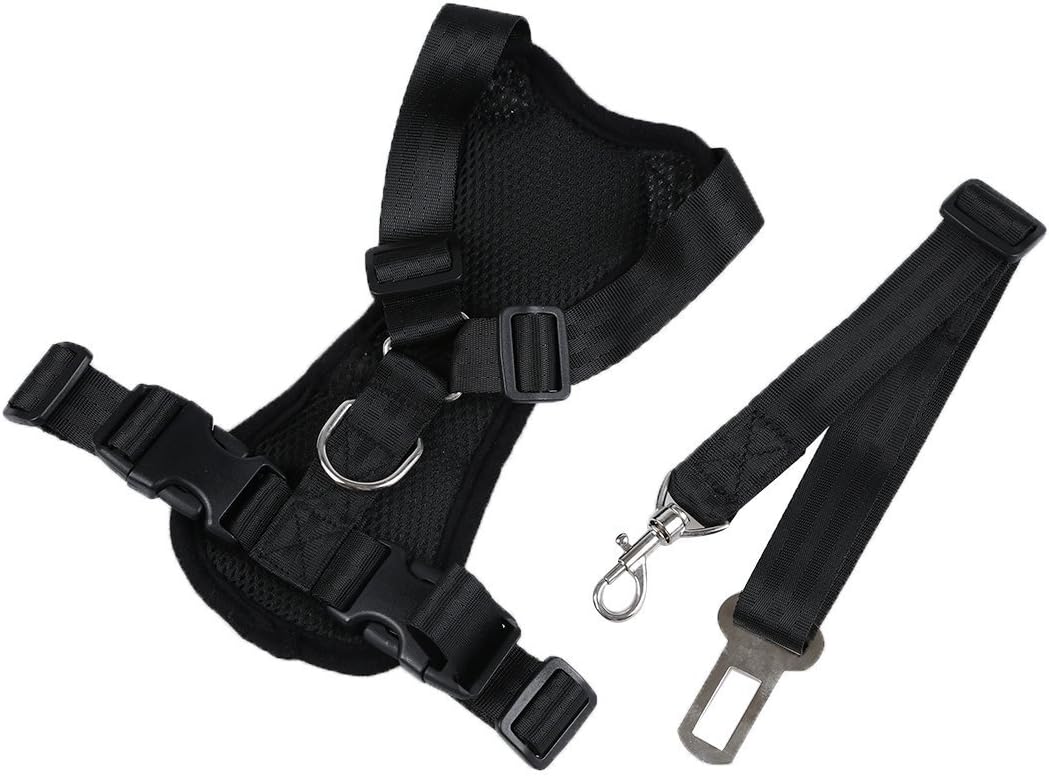 Pet car harness vest TOOGOO(R) Pet Dog Cat Harness Safety Strap Vest with Car