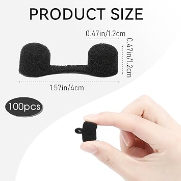 100 Pieces Disposable Nose Filters Nose Plug Filter for Spray Tanning Softness Sponge Nose Filter for Sunless Outdoor Nose Protection(Black)