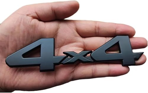 Miniatura 1 de 2 emblemas de 4 x 4 x 4 para placa de identificación 3D, apto para 1500 2500 3500 (negro)