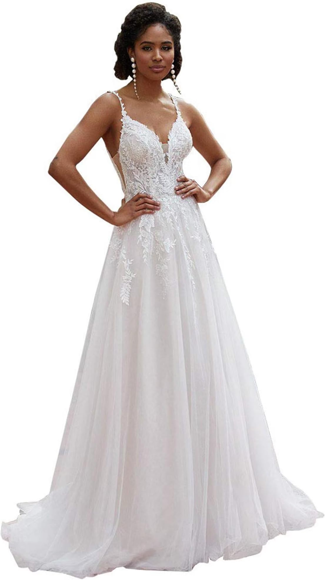A line lace dress wedding Clearance
