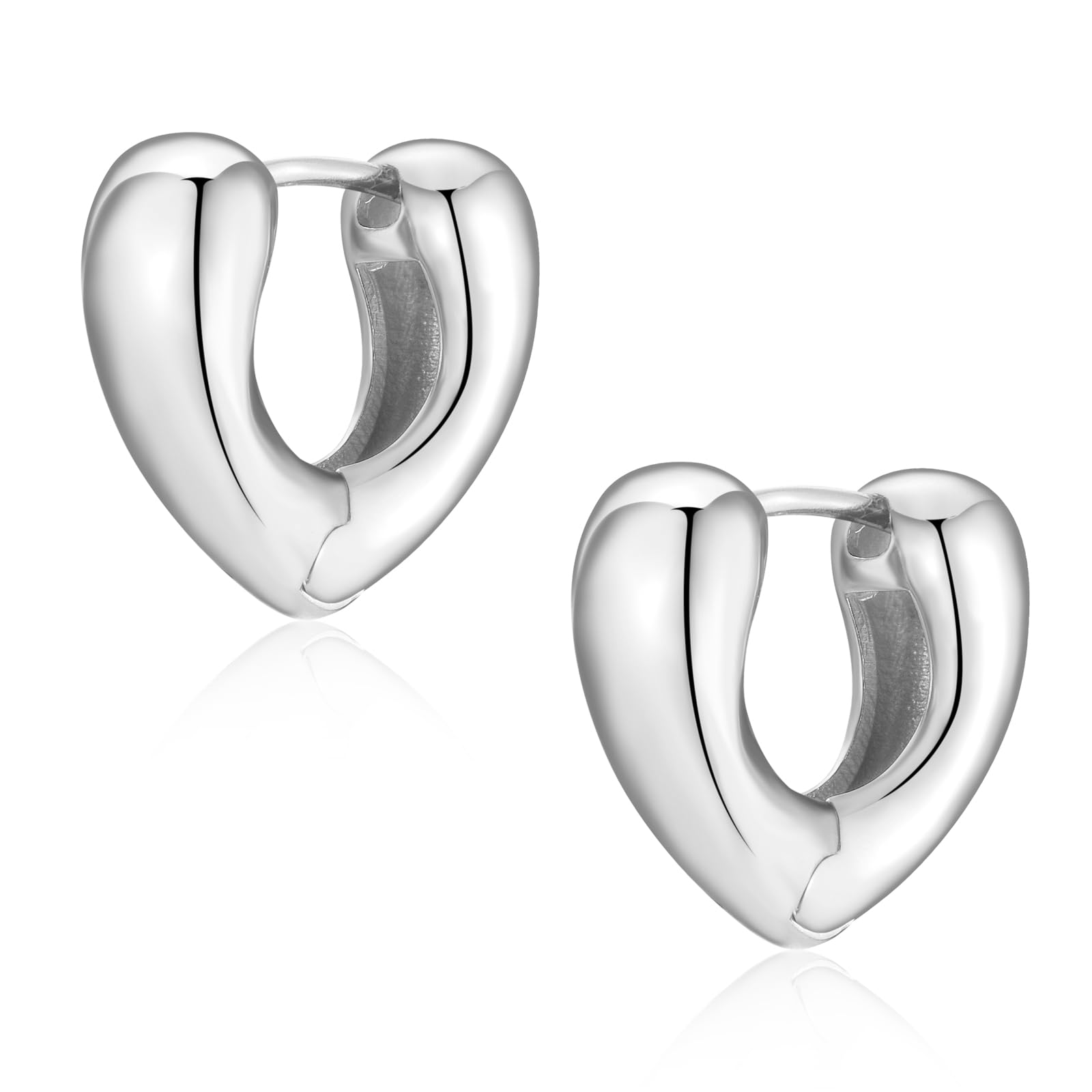 Chunky Gold Hoop Earrings for Women, 18K Gold Plated Thick Hoop Large Big Earrings Chunky Hoops Trendy Jewellery for Girls Gifts