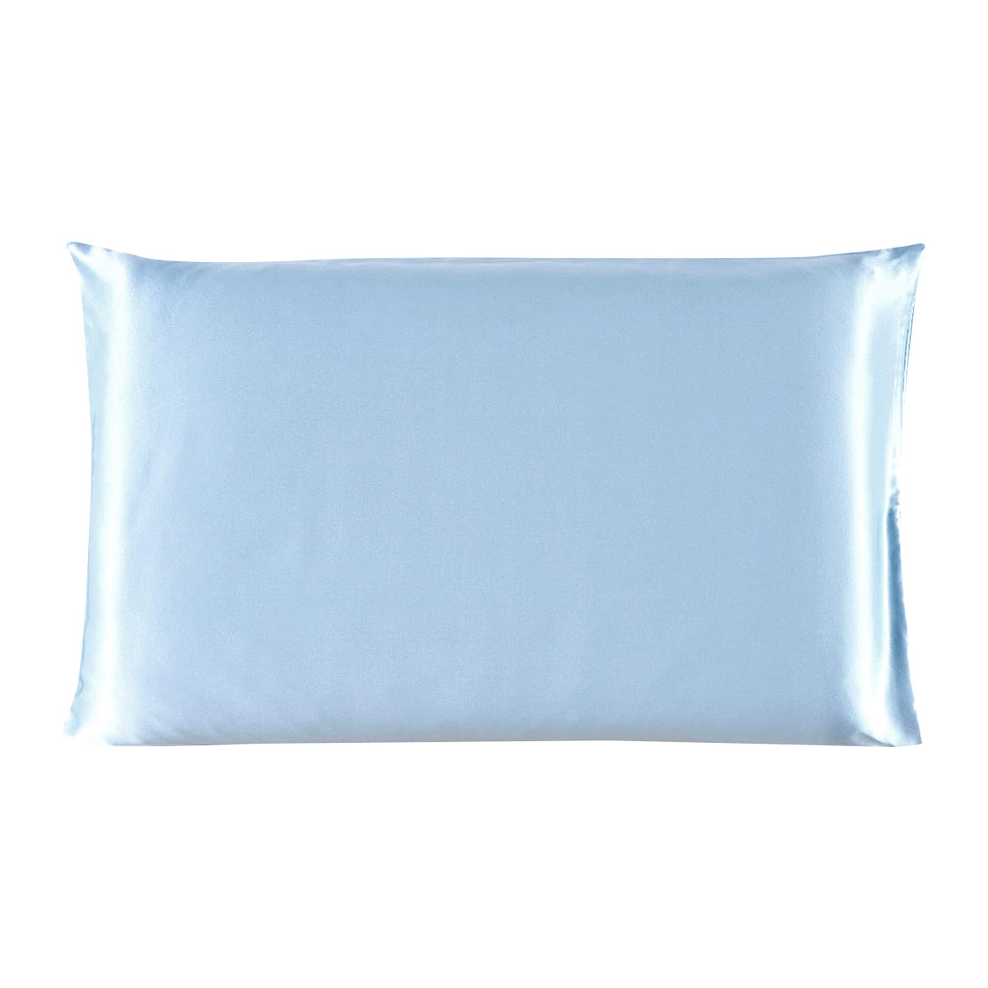 sourcingmap 100% Pure Mulberry Charmeuse Silk Pillowcase Pillow Case Cover for Hair & Skin Beauty 19 Momme 350tc Queen Size 20x30 Inch/51x76cm Cyan(1-Piece)