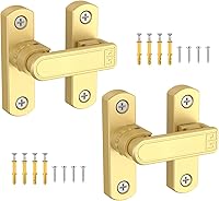 Vista 15 de Cerradura de puerta corrediza de granero de 90/180 grados, cerraduras de puerta de seguridad ajustables de aleación de zinc y pestillos