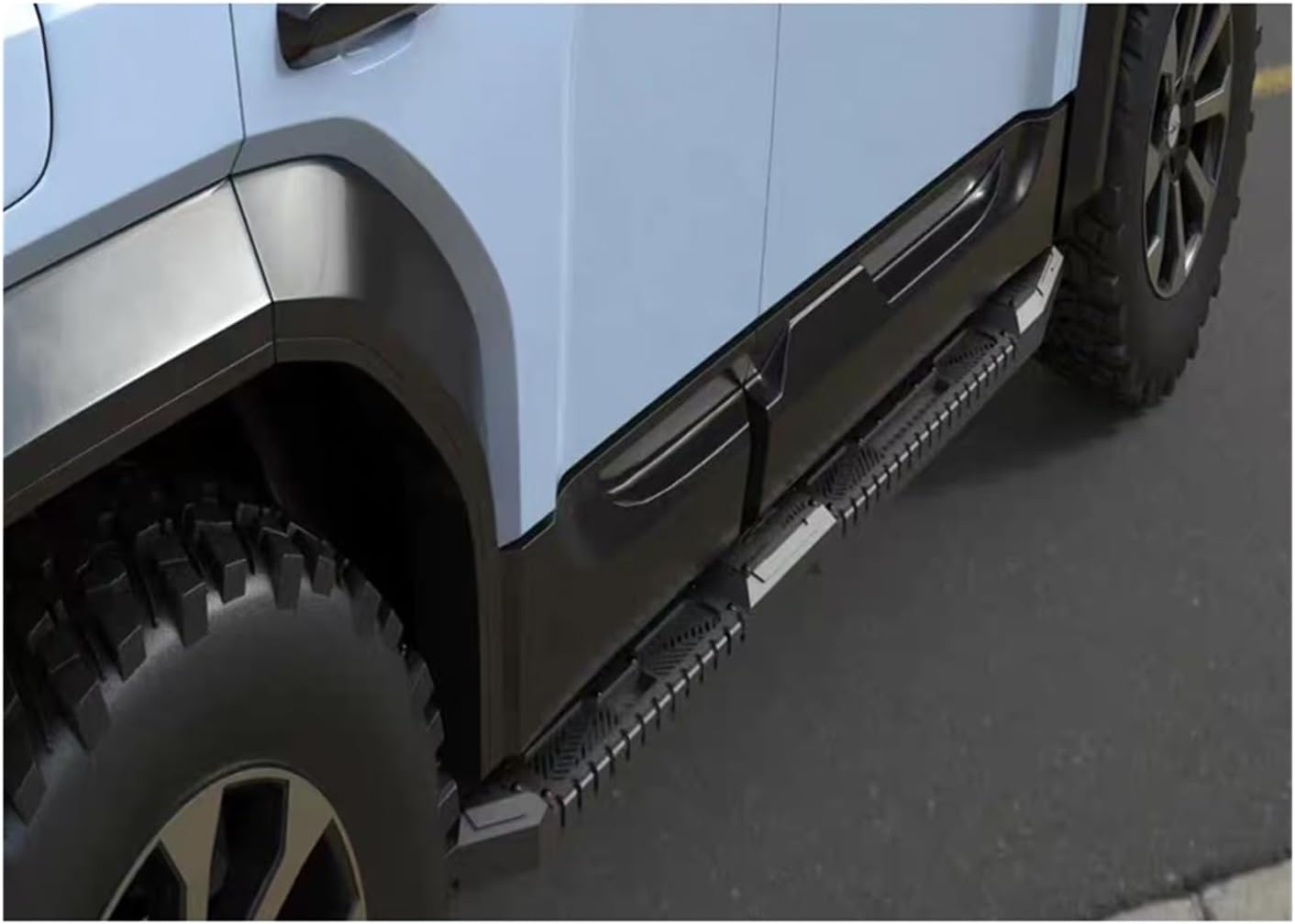 Compatible for BYD Leopard 5 Manganese Steel Side Steps Side Bars Pedals Competition Bars Frame Installation Off-Road Modification