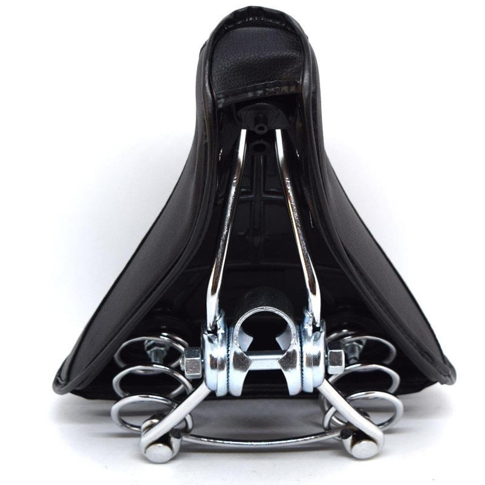 Vintage Bike Saddle Sillín de Bicicleta con Amortiguadores Asiento Estilo Retro Clásico Acolchado Ancho Superficie PU Resistente Al Agua Adecuado para