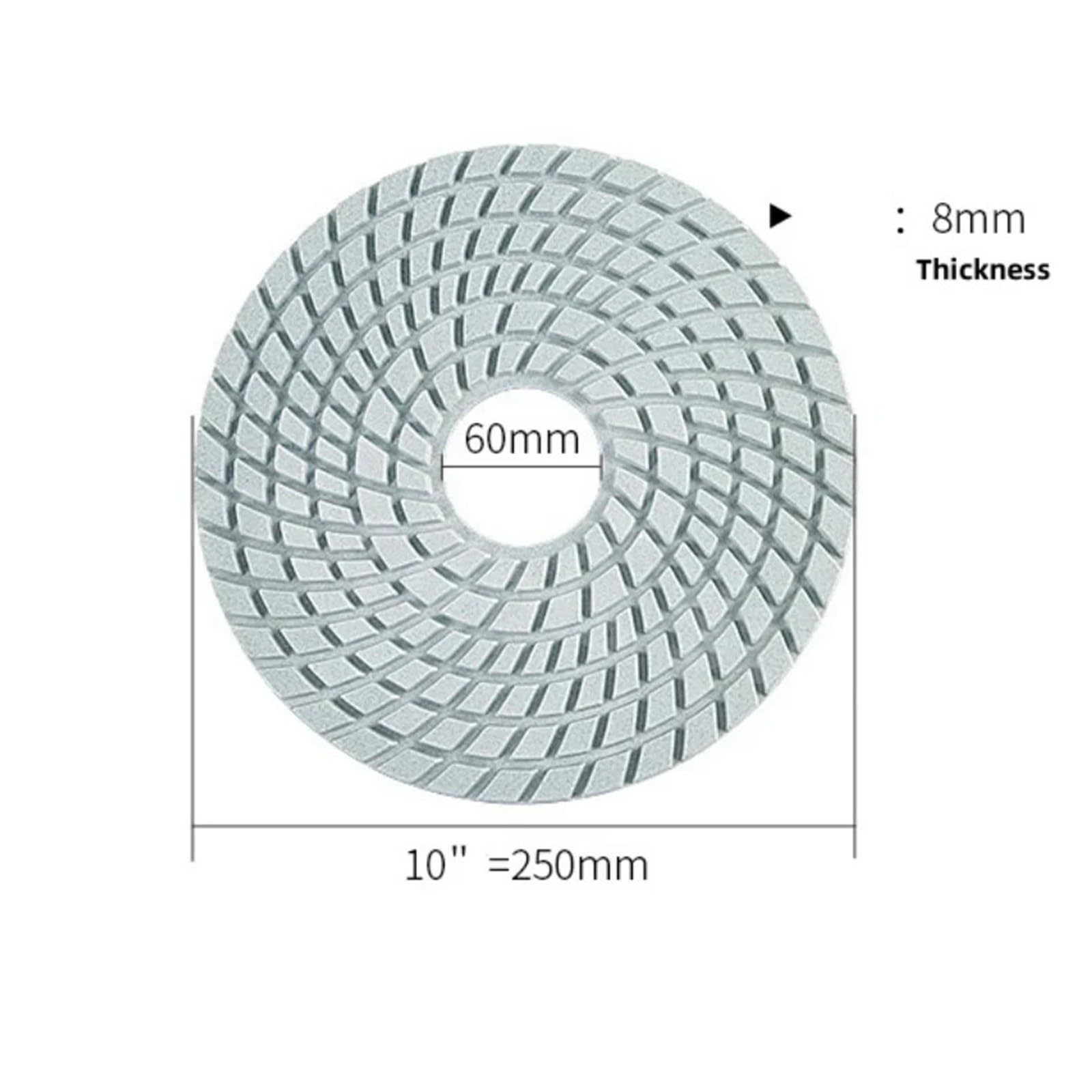 1 szt. 10-calowa podkładka do polerowania na mokro 250 mm(50)
