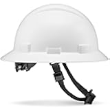 Acerpal Updated Full Brim Hard Hat, White, Padded, OSHA Construction Safety Approved Hardhats, Hard Hats for Men, Cascos De Construccion Helmet.