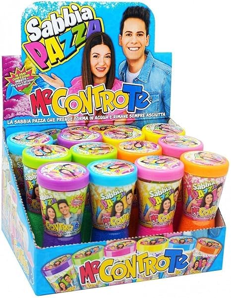 Generico Me Contro Te - Arena loca, juego de 2 piezas, colores surtidos, arena mágica para niños