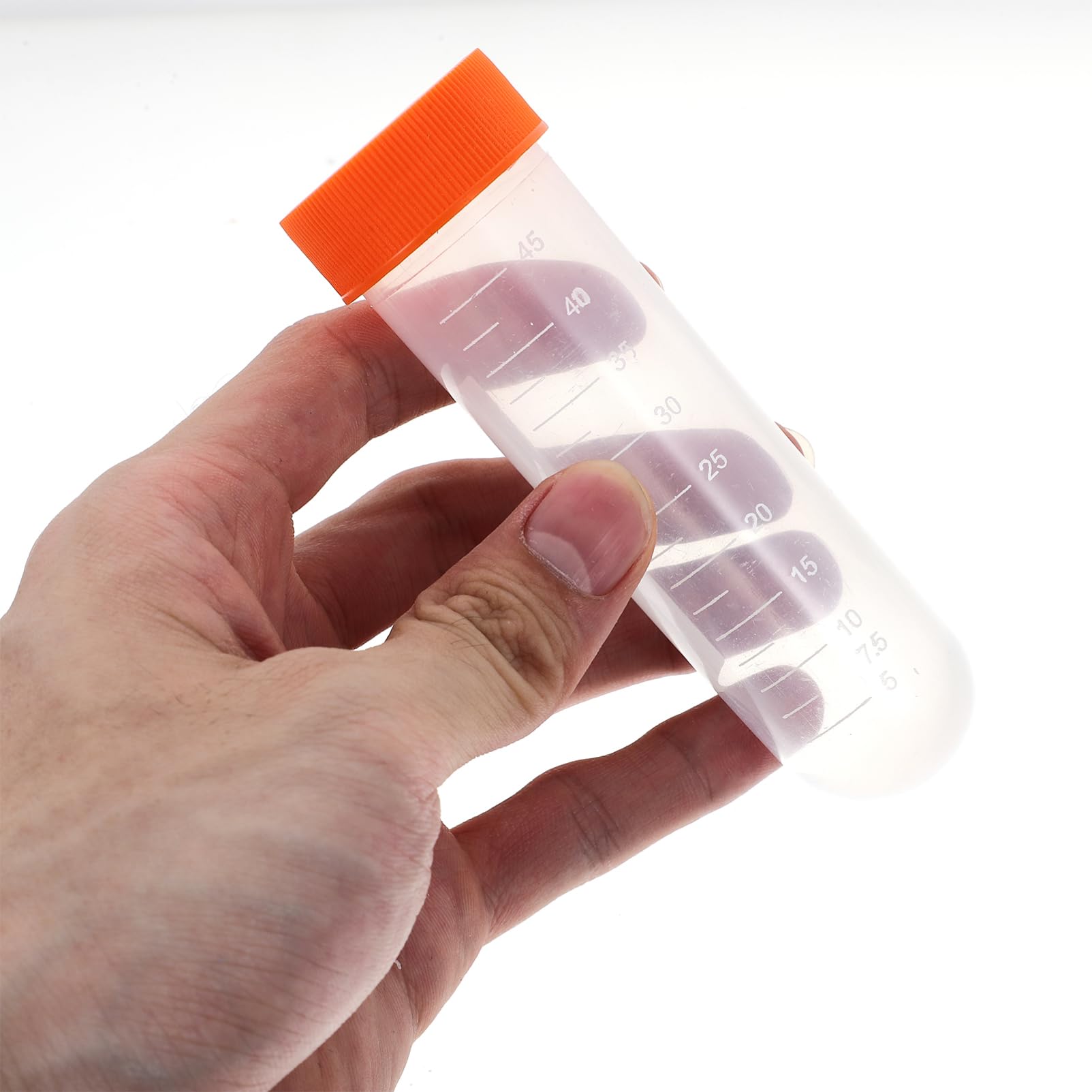 Provette Centrifugo in Plastico con Coperchio a Vite 50ml Facili da Osservare Confezione da 100pezzi per Esperimenti e Artigianato